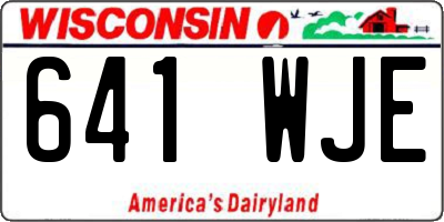 WI license plate 641WJE
