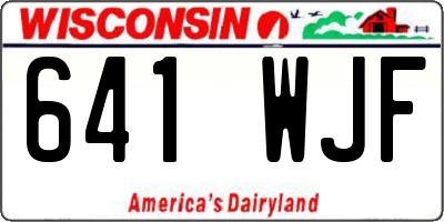 WI license plate 641WJF