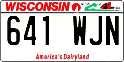 WI license plate 641WJN