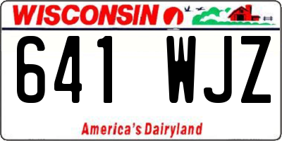 WI license plate 641WJZ