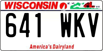WI license plate 641WKV