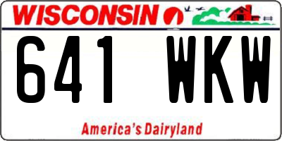 WI license plate 641WKW