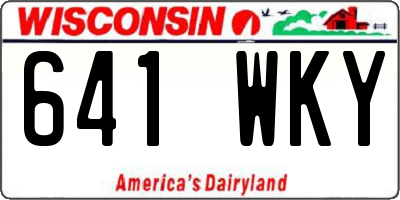 WI license plate 641WKY
