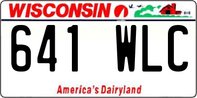 WI license plate 641WLC
