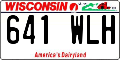 WI license plate 641WLH