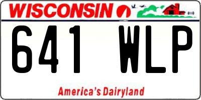 WI license plate 641WLP