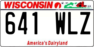 WI license plate 641WLZ