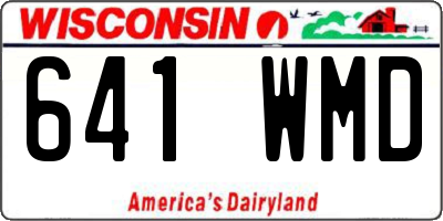 WI license plate 641WMD