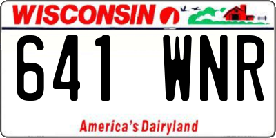 WI license plate 641WNR