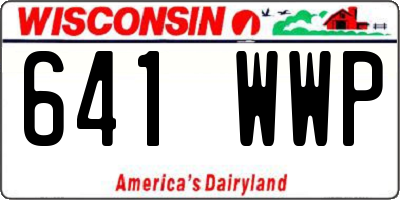 WI license plate 641WWP