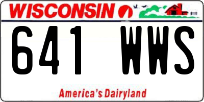 WI license plate 641WWS