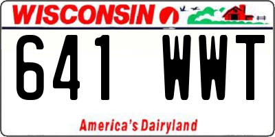 WI license plate 641WWT
