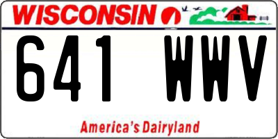 WI license plate 641WWV