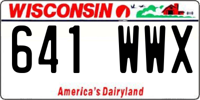 WI license plate 641WWX