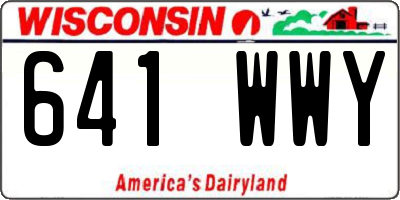 WI license plate 641WWY