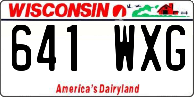 WI license plate 641WXG