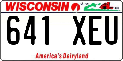 WI license plate 641XEU