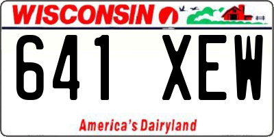 WI license plate 641XEW