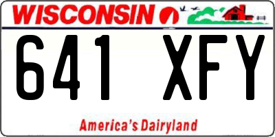 WI license plate 641XFY