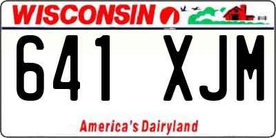 WI license plate 641XJM