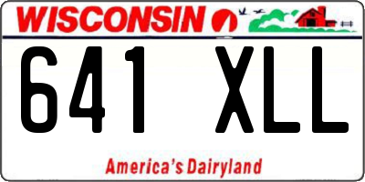 WI license plate 641XLL