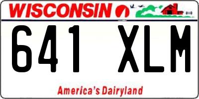 WI license plate 641XLM