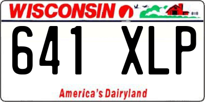 WI license plate 641XLP