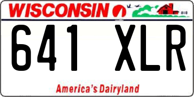 WI license plate 641XLR