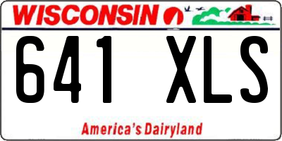 WI license plate 641XLS