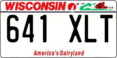 WI license plate 641XLT