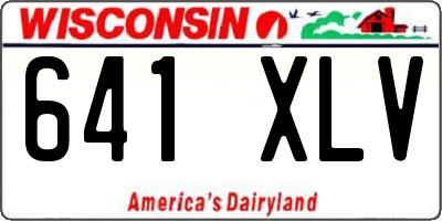 WI license plate 641XLV