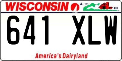 WI license plate 641XLW
