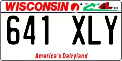 WI license plate 641XLY