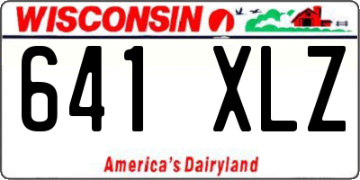 WI license plate 641XLZ