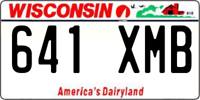 WI license plate 641XMB