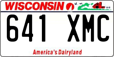WI license plate 641XMC