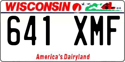 WI license plate 641XMF