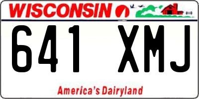 WI license plate 641XMJ