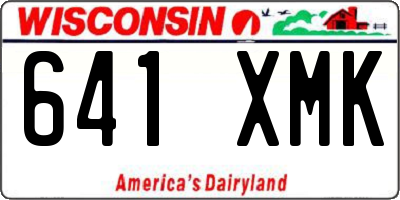 WI license plate 641XMK