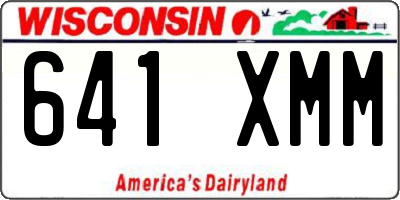 WI license plate 641XMM