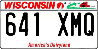 WI license plate 641XMQ