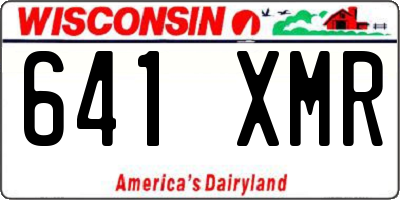 WI license plate 641XMR