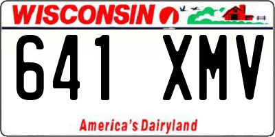 WI license plate 641XMV