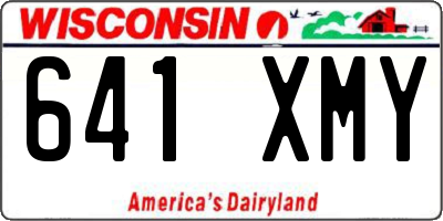 WI license plate 641XMY