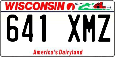 WI license plate 641XMZ