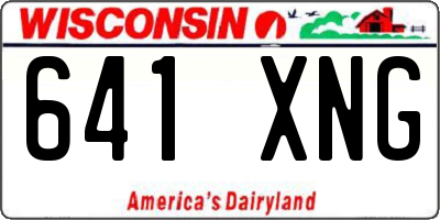 WI license plate 641XNG