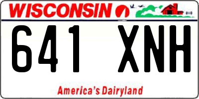 WI license plate 641XNH