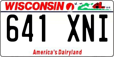WI license plate 641XNI