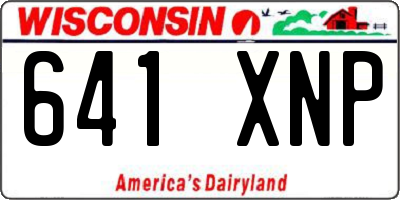 WI license plate 641XNP