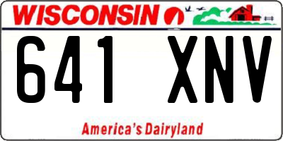 WI license plate 641XNV